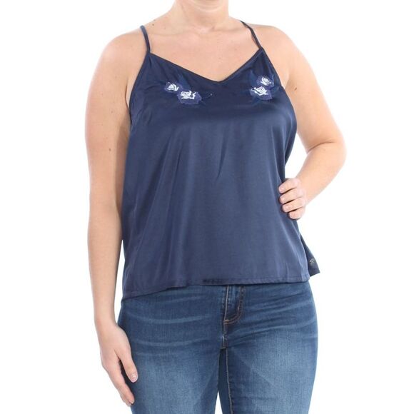 ROXY Tops - ROXY Womens Navy Camisole Spaghetti Strap V Neck Tank Top L